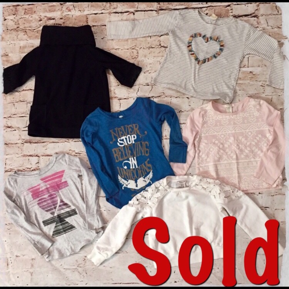 ❌SOLD❌ BUNDLE OF 6: Girls Tops & Sweaters